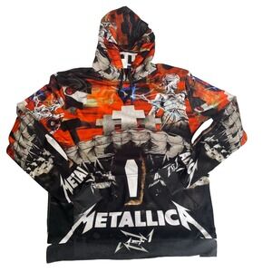 Metallica Men Hoodie Hoodie All Over Printed‎ Size M